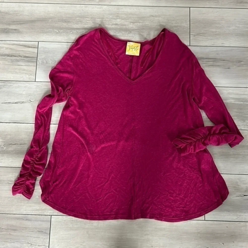 Free People size small hot pink oversized shirt